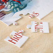 Schattige Herten Gingerbread Home Kerstpuzzel Legpuzzel (Zijkant)