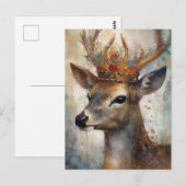 Schattige Herten in een kroon Briefkaart (Voorkant / Achterkant)