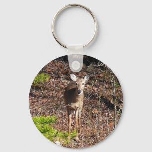 Schattige herten in het bos Natuurfotografie Sleutelhanger