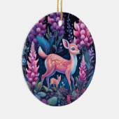 Schattige herten met bloemen Ornament (Rechts)