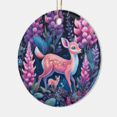 Schattige herten met bloemen Ornament (Links)