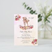 Schattige Herten Online Baby shower Boho Chic Flor Briefkaart (Staand voorkant)