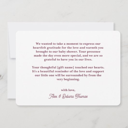 Schattige Herten Roze Pet Sjaal Winter Wonderland  Bedankkaart (Achterkant)