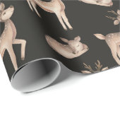 Schattige herten thema kerst cadeaupapier (Rol Hoek)