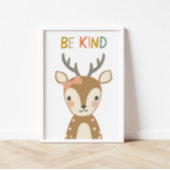 Schattige Herten Wees Vriendelijk Kinder Poster