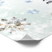 Schattige herten winter eerste jaar foto mijlpaal  poster (Hoek)