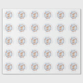 Schattige Hertennaam Jongen Kerst Verpakkingsdocum Cadeaupapier (Vlak)