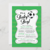 Schattige Het is een Baby Boy Soccer Baby shower Kaart (Voorkant)