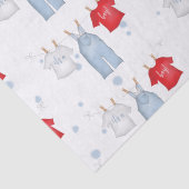 Schattige Het is een Boy Clothesline Denim Blue Tissuepapier (Detail)
