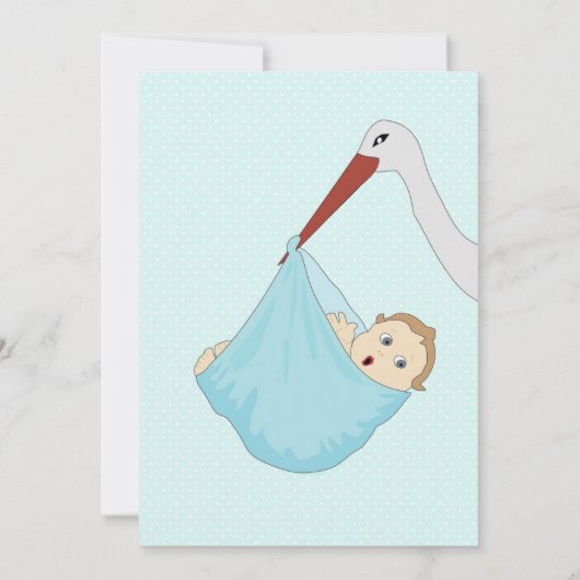 Schattige Het is een Jongen Clothesline Baby showe Save The Date (Achterkant)