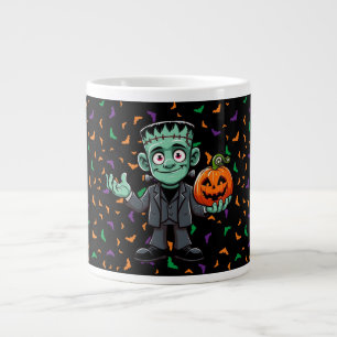 Schattige, het monster van cartoon Frankenstein Grote Koffiekop
