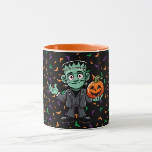 Schattige, het monster van cartoon Frankenstein Mok (Midden)