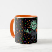 Schattige, het monster van cartoon Frankenstein Mok (Voorkant links)