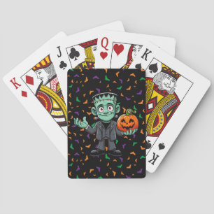 Schattige, het monster van cartoon Frankenstein Pokerkaarten