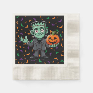 Schattige, het monster van cartoon Frankenstein Servet
