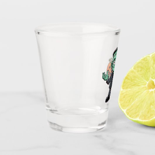 Schattige, het monster van cartoon Frankenstein Shot Glas (Links)