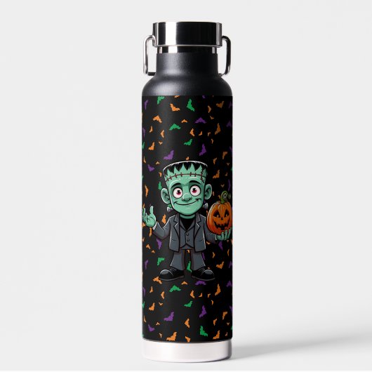Schattige, het monster van cartoon Frankenstein Waterfles (Voorkant)