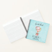 Schattige Hete Luchtballon Waterverf Douche Gasten Notitieboek (Binnen)