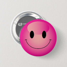 Schattige hete roze Decora Kei glimlachende emoji Ronde Button 5,7 Cm