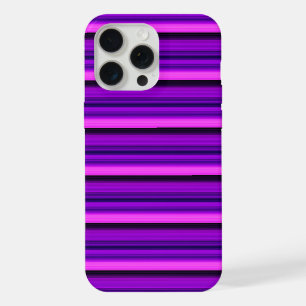 Schattige hete zwarte paarse strepen iPhone 15 pro max case