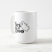 Schattige Hey Boo Funny Ghost Halloween Koffiemok (Voorkant links)