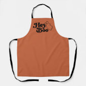 Schattige Hey Boo Funny Ghost Halloween Schort (Voorkant)
