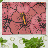 Schattige hibiscuspatroon theedoek (Gevouwen)