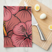 Schattige hibiscuspatroon theedoek (Quarter Fold)