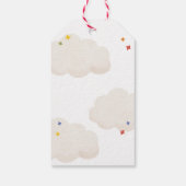 Schattige hier komt de Son Sunshine Baby shower Cadeaulabel (Achterkant)