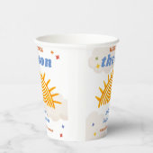 Schattige hier komt de Son Sunshine Baby shower Papieren Bekers (Rechts)