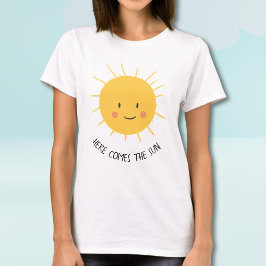 Schattige Hier Komt de Zon Moeder Te Zijn T-shirt