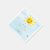 Schattige hier komt de zoon Baby shower papieren s Servet (Hoek)