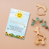 Schattige hier komt het Baby shower van de Zoon Informatiekaartje