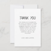 Schattige hier komt het zon Baby shower Bedankkaart (Achterkant)