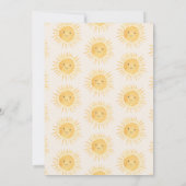 Schattige hier komt het zon Baby shower Kaart (Achterkant)