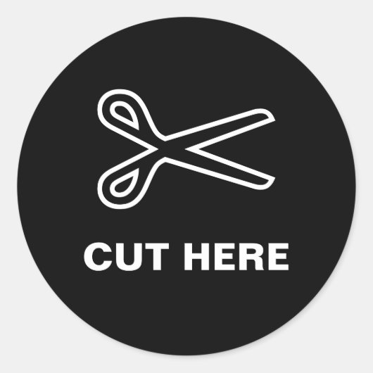 Schattige hier stickers met schaar logo (Voorkant)