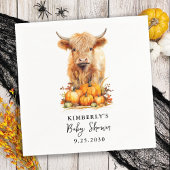 Schattige Highland Koe herfst pompoenen Baby showe Servet