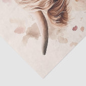 Schattige Highland Koe Kalf met Mom Decoupage Tissuepapier (Detail)