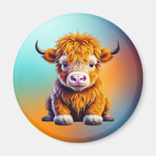 Schattige Highland-koe Magneet