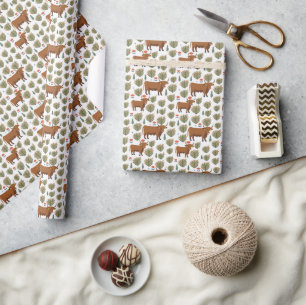 Schattige Highland Koe Pattern Cadeaupapier