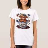 Schattige Highland Koe Valentijnsdag T-shirt (Voorkant)