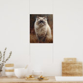 Schattige Himalaya Cat Art Print Poster (Keuken)