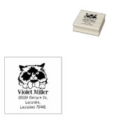Schattige Himalaya Cat Retouradres Rubberstempel (Gestempeld)