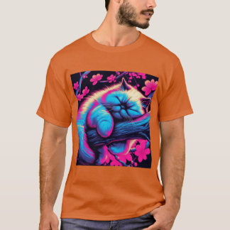 Schattige Himalaya kat slaap vrienden T-shirt