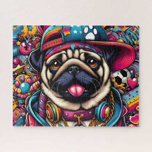 Schattige Hip Hop Poot Legpuzzel (Horizontaal)