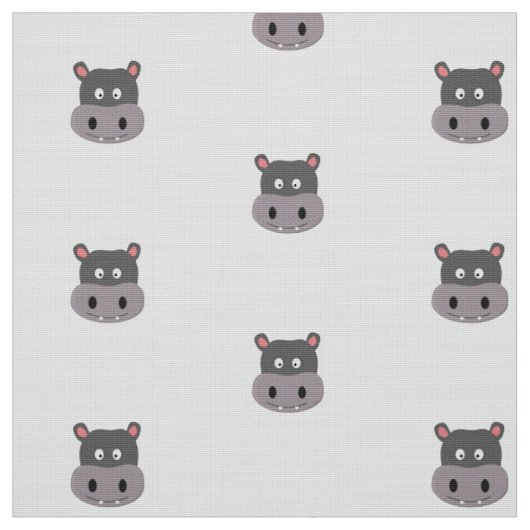 schattige hippo stof (Swatch)