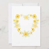 Schattige Hippopotamus Geel Bloemhart 1e Verjaarda Kaart (Achterkant)