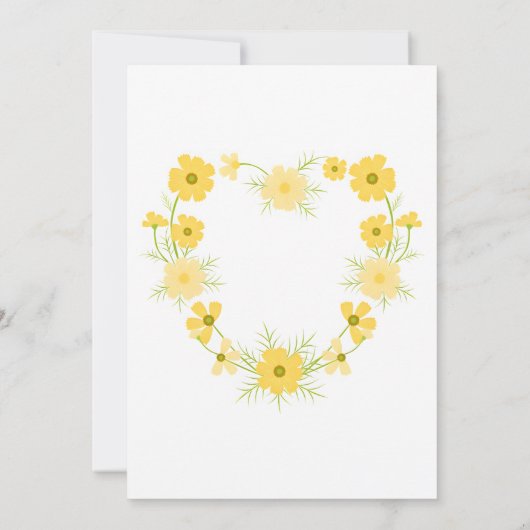 Schattige Hippopotamus Geel Bloemhart 1e Verjaarda Kaart (Achterkant)