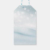 Schattige Hippopotamus Santa Hat Sneeuwwitje Kerst Cadeaulabel (Achterkant)