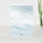 Schattige Hippopotamus Santa Hat Sneeuwwitje Kerst Feestdagen Kaart (Achterkant)